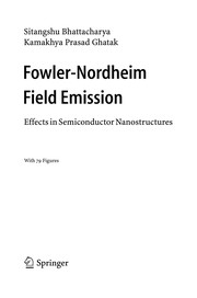 Front cover of Fowler-Nordheim field emission by Sitangshu Bhattacharya