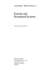 Cover of Fractals and Disordered Systems by Armin Bunde