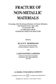 Front cover of Fracture of Non-Metallic Materials by Klaus P. Herrmann
