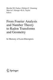 Front cover of From Fourier Analysis and Number Theory to Radon Transforms and Geometry by Hershel M. Farkas