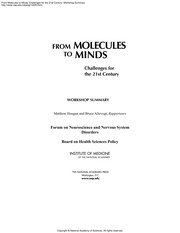 Cover of From molecules to minds by Bruce M. Altevogt