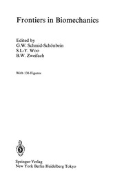 Front cover of Frontiers in Biomechanics by G. W. Schmid-Schönbein