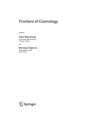 Front cover of Frontiers of cosmology by NATO Advanced Study Institute on the Frontiers of Cosmology (2003 Carg`ese, France)