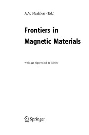 Front cover of Frontiers in magnetic materials by A. V. Narlikar