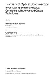 Front cover of Frontiers of optical spectroscopy by Baldassare Di Bartolo