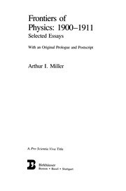 Front cover of Frontiers of Physics: 1900-1911 by Arthur I. Miller