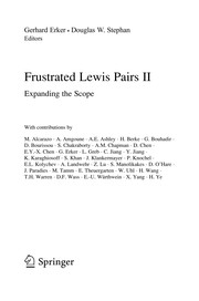 Front cover of Frustrated Lewis Pairs II by Gerhard Erker