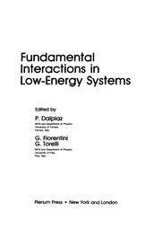 Front cover of Fundamental Interactions in Low-Energy Systems by P. Dalpiaz