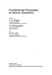 Front cover of Fundamental Processes of Atomic Dynamics by J. S. Briggs