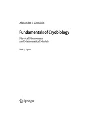 Front cover of Fundamentals of cryobiology by Alexander I. Zhmakin