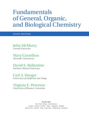 Front cover of Fundamentals of general, organic, and biological chemistry by John E. McMurry
