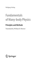 Front cover of Fundamentals of Many-body Physics by Wolfgang Nolting
