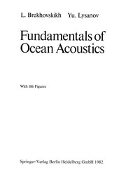 Front cover of Fundamentals of Ocean Acoustics by Leonid Brekhovskikh
