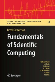 Front cover of Fundamentals of Scientific Computing by Bertil Gustafsson