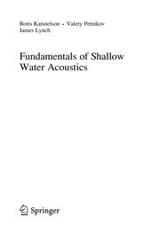 Front cover of Fundamentals of Shallow Water Acoustics by Boris Katsnelson
