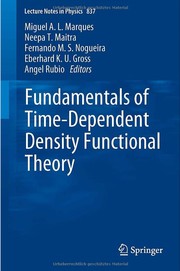 Front cover of Fundamentals of Time-Dependent Density Functional Theory by Miguel A. L. Marques