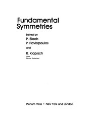 Cover of Fundamental Symmetries by P. Bloch