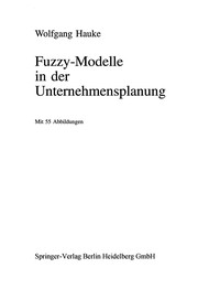 Front cover of Fuzzy-Modelle in der Unternehmensplanung by Unknown