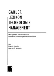 Front cover of Gabler Lexikon Technologie Management by Dieter Specht
