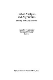 Front cover of Gabor Analysis and Algorithms by Hans G. Feichtinger