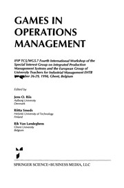 Front cover of Games in Operations Management by Jens O. Riis