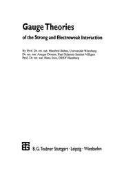 Front cover of Gauge Theories of the Strong and Electroweak Interaction by Manfred Böhm