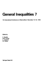 Cover of General Inequalities 7 by Catherine Bandle