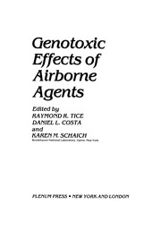 Front cover of Genotoxic Effects of Airborne Agents by Raymund R. Tice