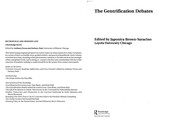 Front cover of The gentrification debates by Japonica Brown-Saracino