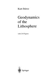 Front cover of Geodynamics of the Lithosphere by Kurt Stüwe
