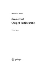 Front cover of Geometrical charged-particle optics by Harald H. Rose