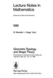 Cover of Geometric topology and shape theory by Jack Segal