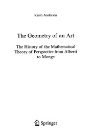 Cover of The geometry of an art by Kirsti Andersen