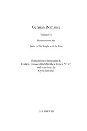 Cover of German romance by Hartmann von Aue