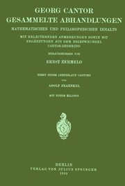 Front cover of Gesammelte Abhandlungen mathematischen und philosophischen Inhalts by Georg Cantor