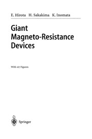 Front cover of Giant Magneto-Resistance Devices by Eiichi Hirota