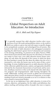 Cover of Global perspectives on adult education by Ali A. Abdi