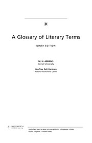 Front cover of A glossary of literary terms by M. H. Abrams