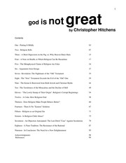 Front cover of God is not great by Christopher Hitchens