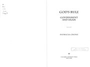 Front cover of God's rule by Patricia Crone