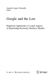 Front cover of Google and the Law by Aurelio Lopez-Tarruella