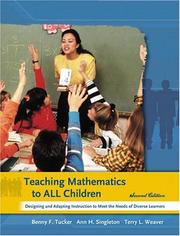 Front cover of Teaching mathematics to all children by Benny F. Tucker
