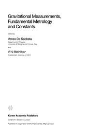 Front cover of Gravitational Measurements, Fundamental Metrology and Constants by Venzo Sabbata