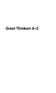 Front cover of GREAT THINKERS A-Z; ED. BY JULIAN BAGGINI by Julian Baggini