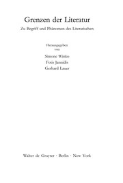 Front cover of Grenzen der Literatur by Simone Winko