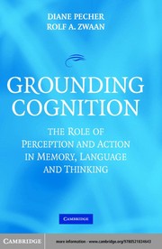 Cover of Grounding cognition by Diane Pecher