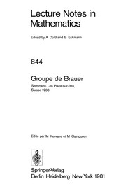Front cover of Groupe De Brauer Seminar by M. Kervaire