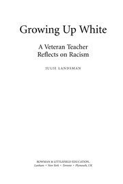 Front cover of Growing up white by Julie Landsman