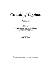 Cover of Growth of Crystals by E. I. Givargizov