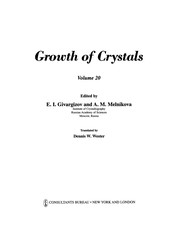 Front cover of Growth of Crystals by E. I. Givargizov